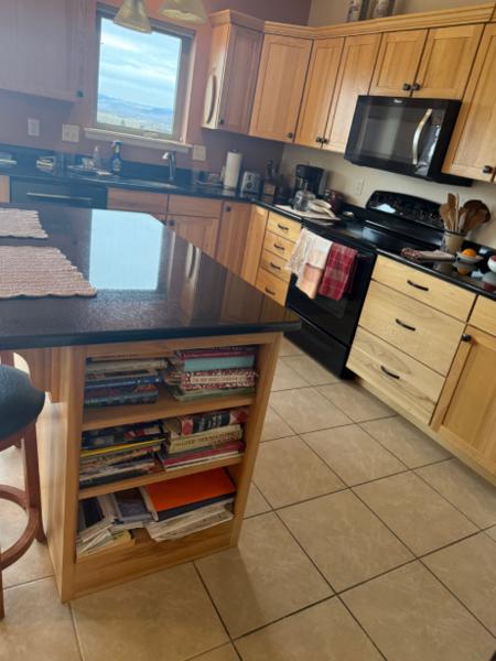 This photo shows the interior of a kitchen