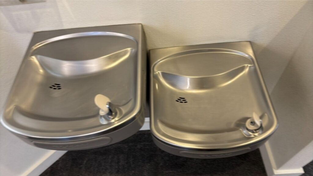 close-up of clean water fountains