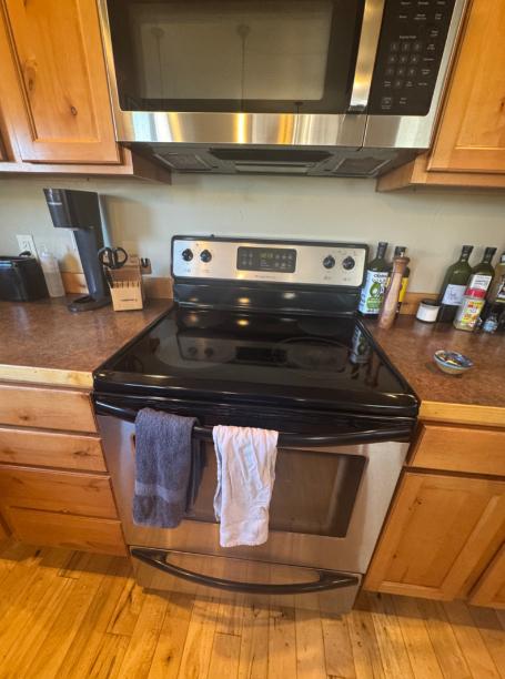 close-up of a stove in the kitchen