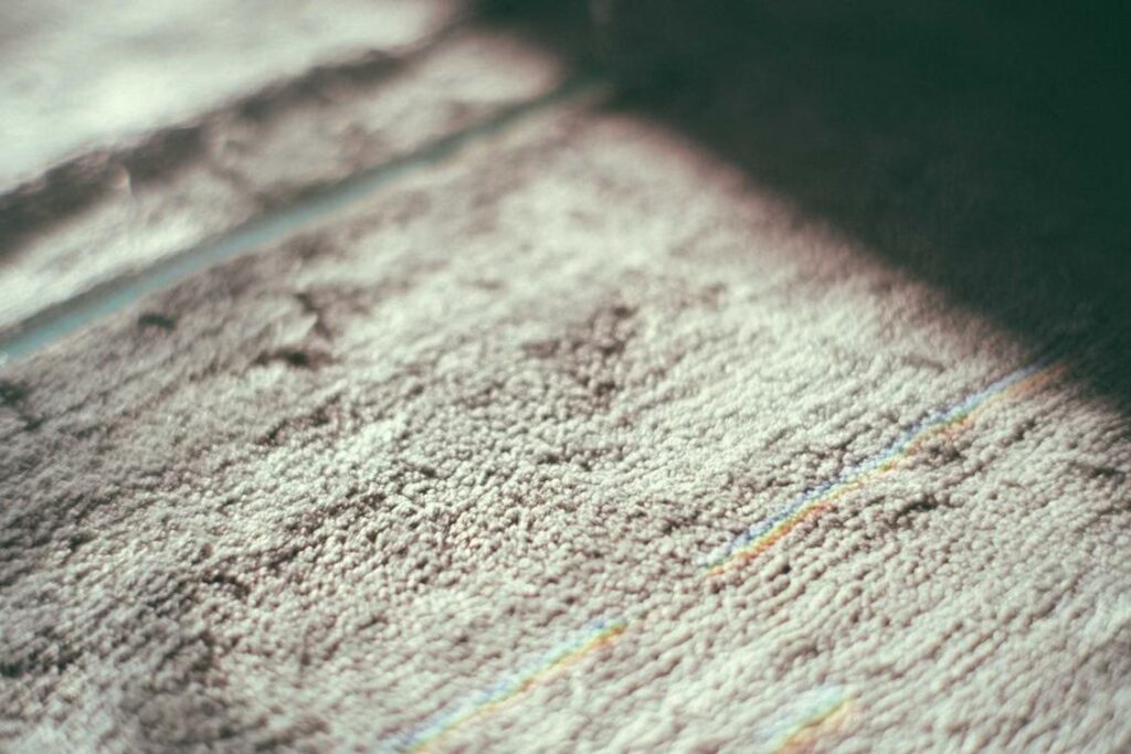 close-up of a rug